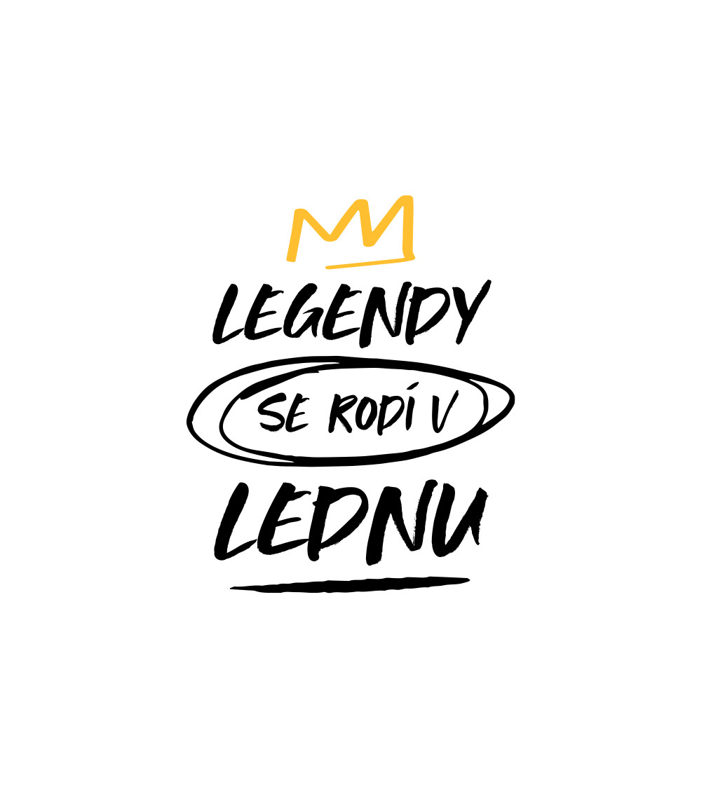 Pánské triko bílé - Legendy se rodí v lednu