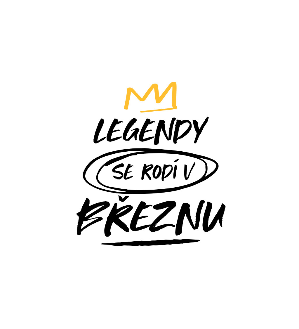 Pánské triko bílé - Legendy se rodí v březnu