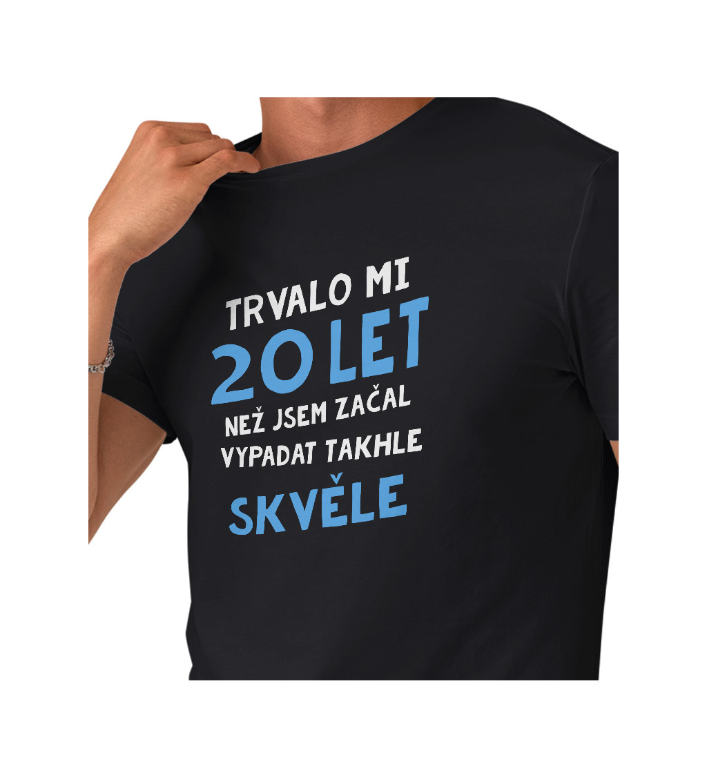 Pánské triko černé - Trvalo mi 20 let