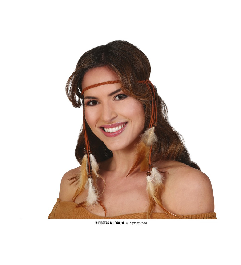 Indiánská čelenka - s pírky
