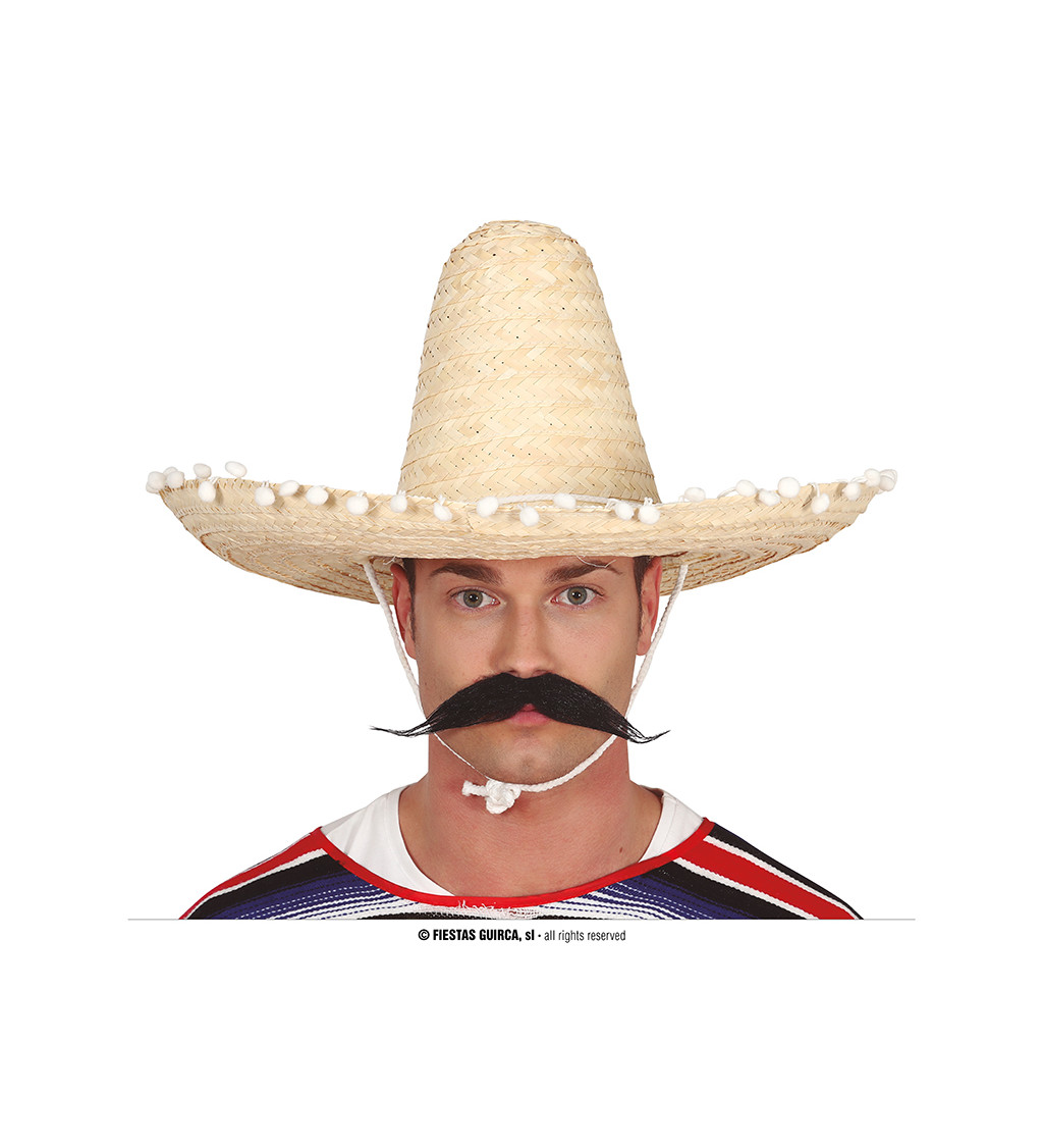 Mexický - slaměný klobouk