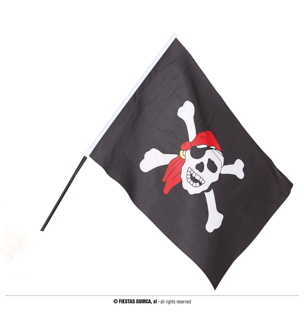 Pirátská - vlajka na tyči