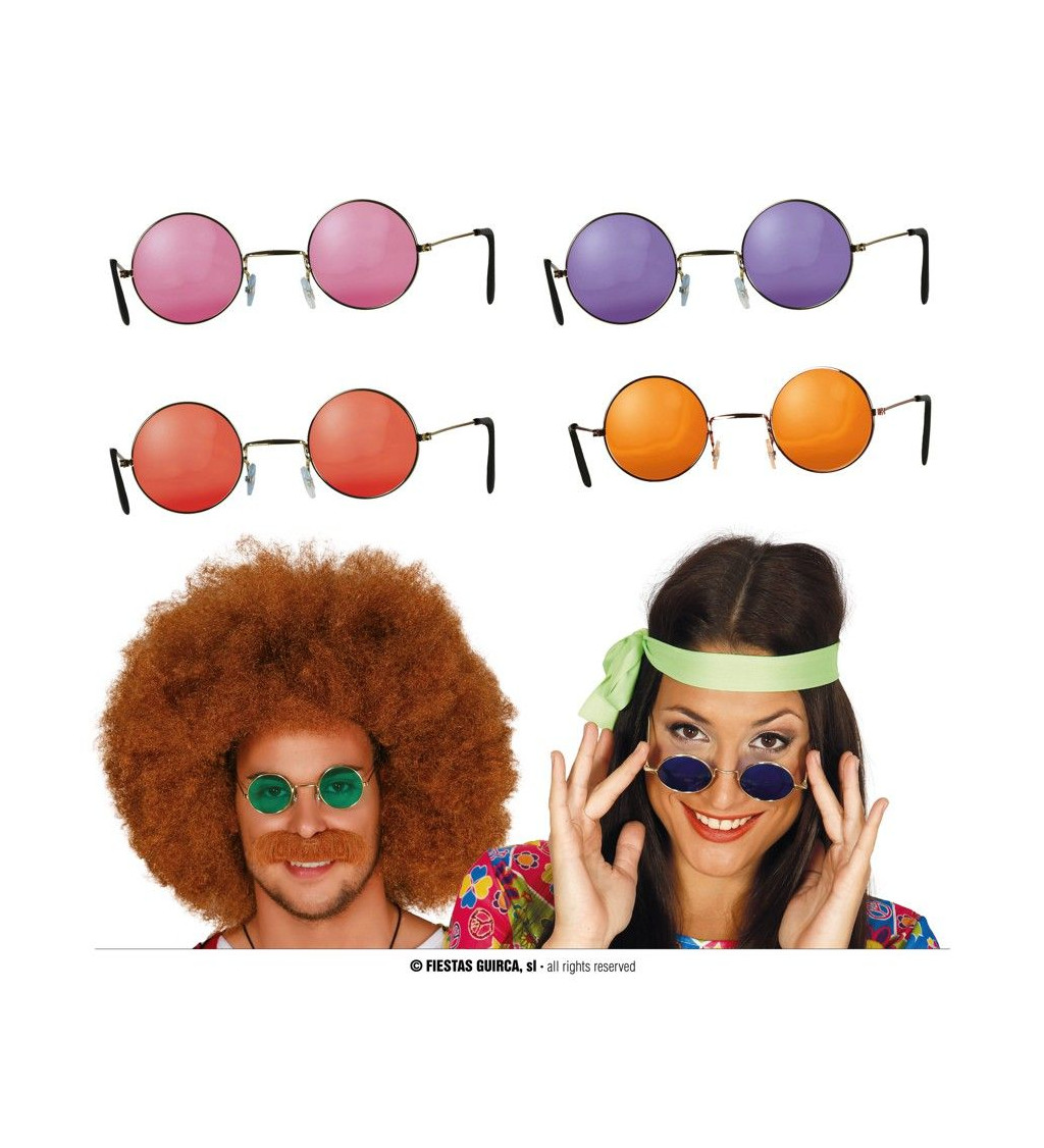 Barevné - hippie brýle
