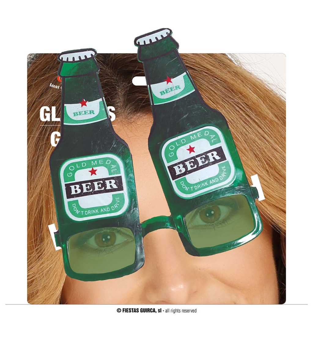 Brýle - s pivními lahvemi
