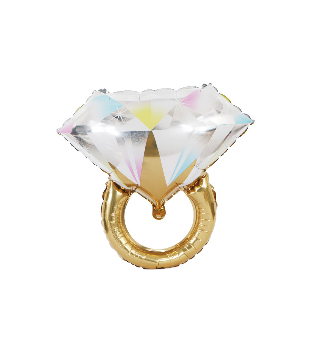 Fóliový balónek - Prsten zlatý