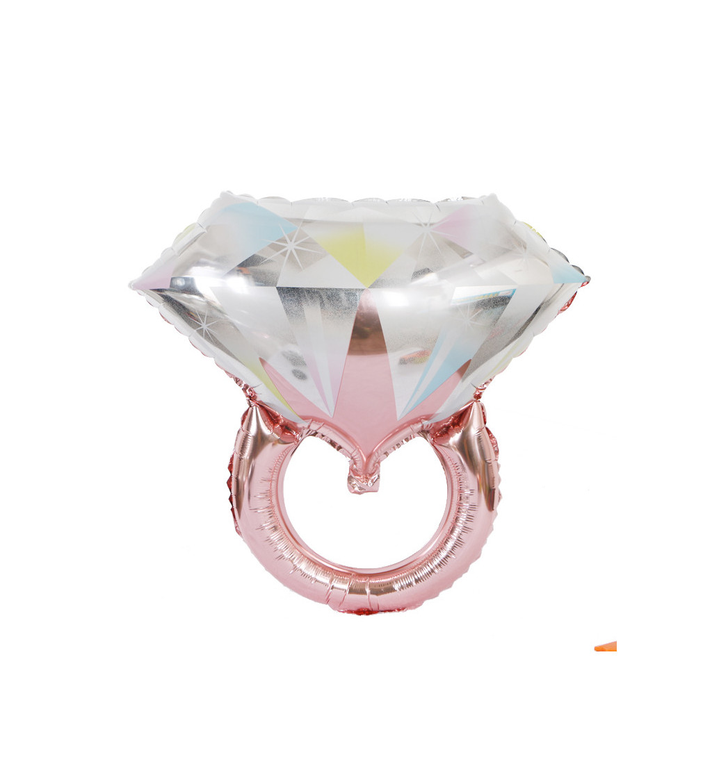 Fóliový balónek - Prsten rosegold