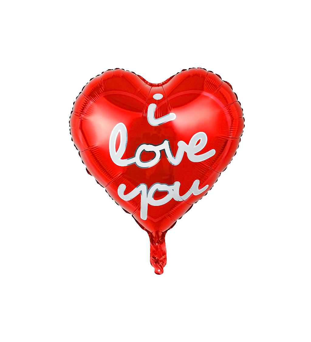 Fóliový balónek - I love you červený