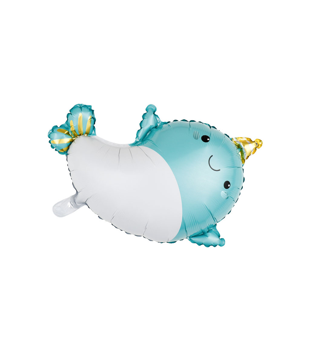 Fóliový balónek - Narval modrý