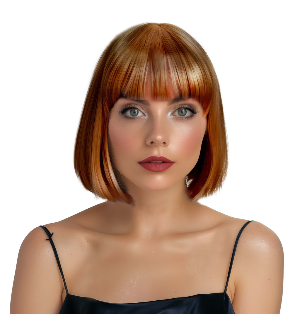 Paruka dámská mikádo, měděná