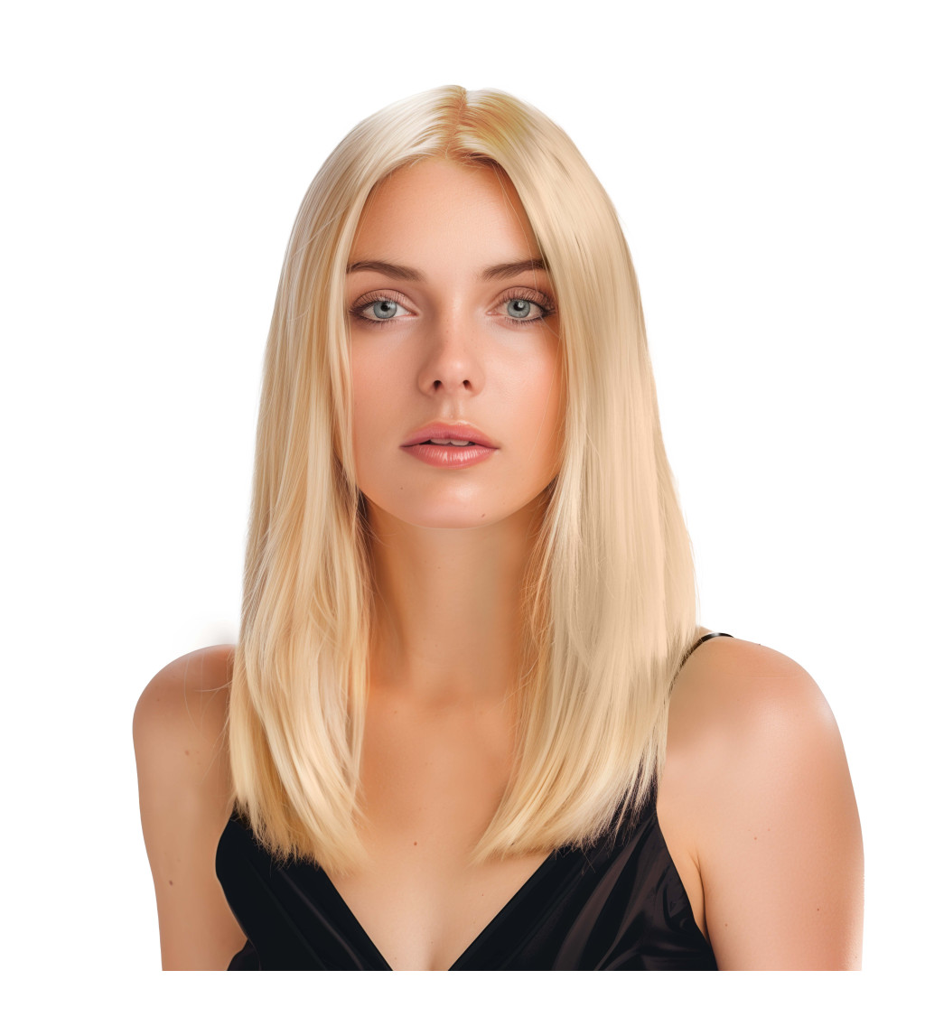 Paruka dámská rovná bez ofiny, blond
