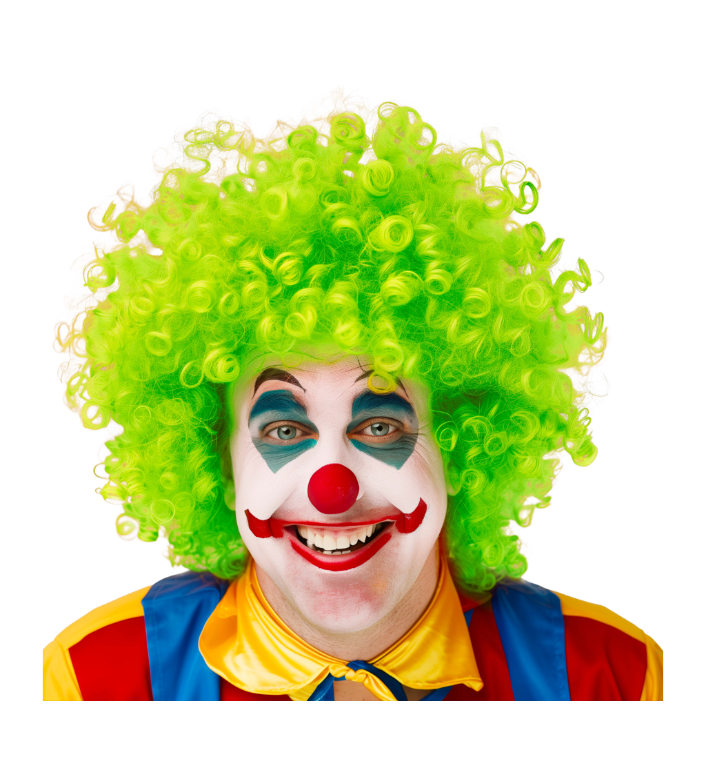 Paruka pánská afro, zelená