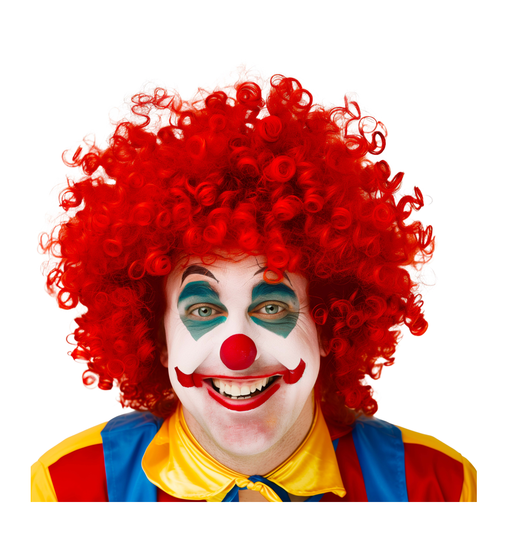 Paruka pánská afro, červená