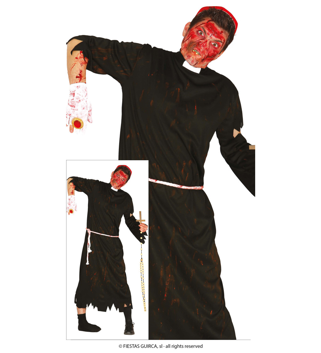 Pánský kostým zombie kněz