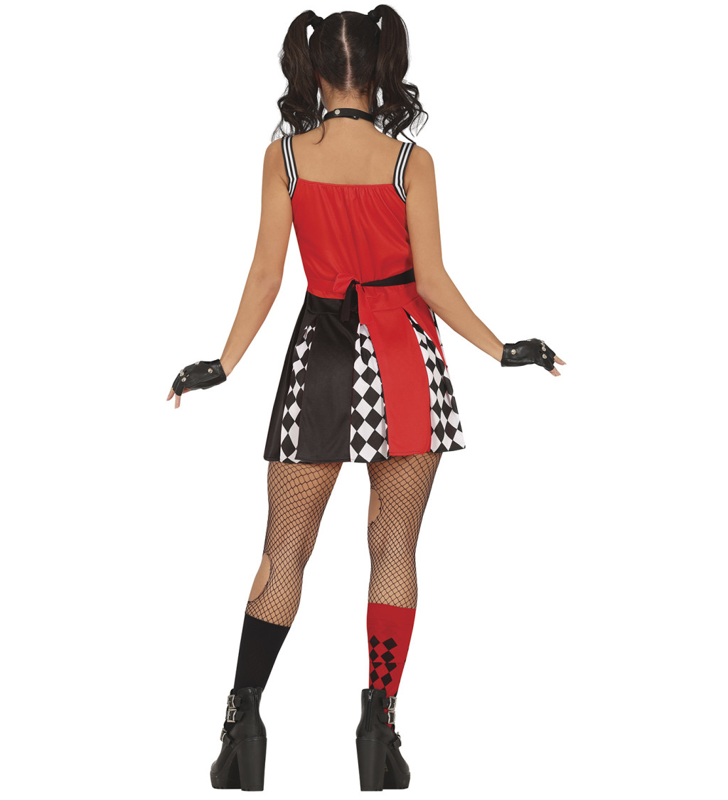 Dámský kostým Harlekýn cheerleader