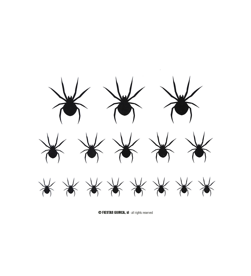 2 archy 16 samolepicích pavouků