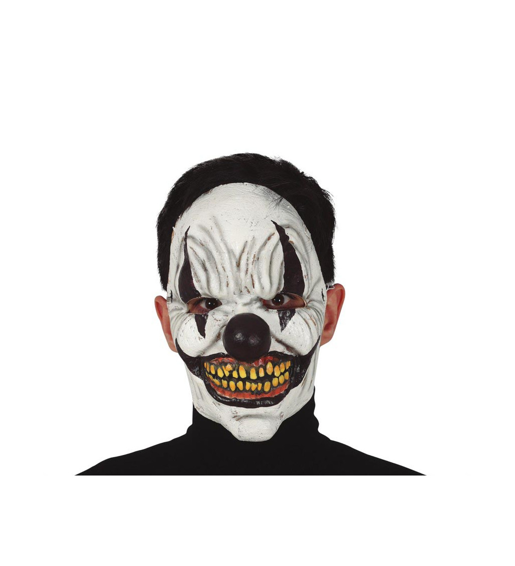 Klaunská maska, bílá