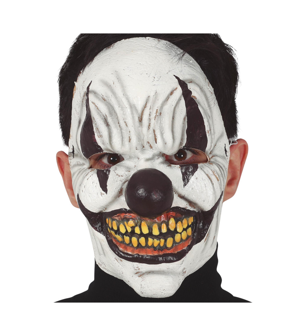 Klaunská maska, bílá