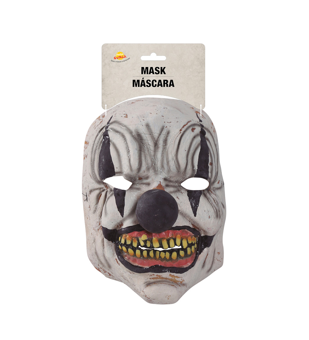 Klaunská maska, bílá