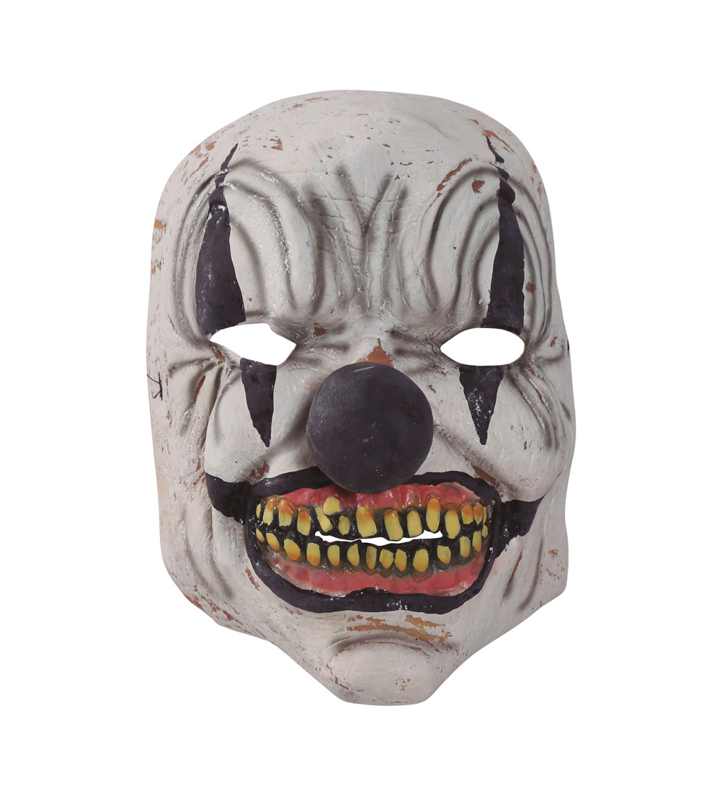 Klaunská maska, bílá