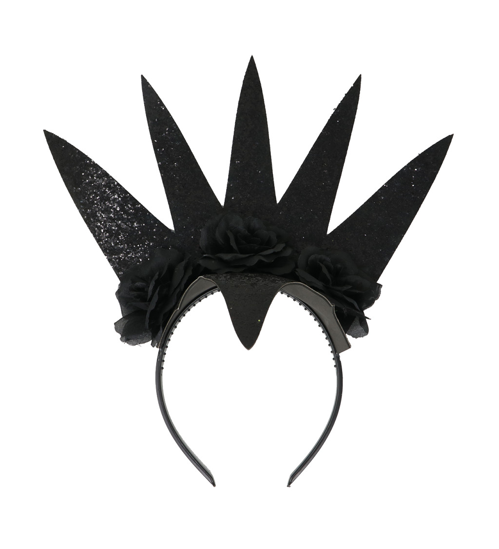 Černá královna s květinami