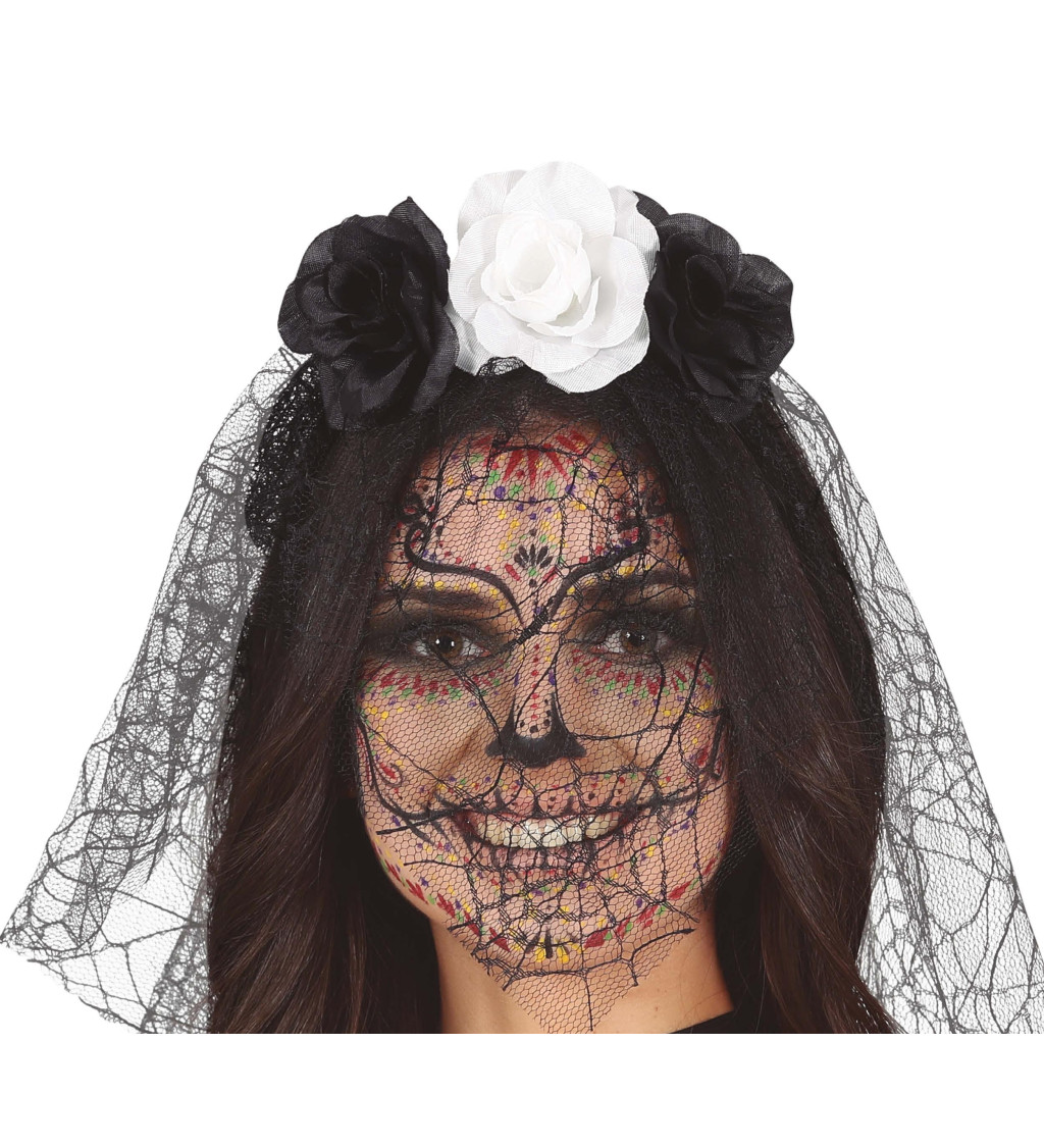 Černobílé květiny s vévodou