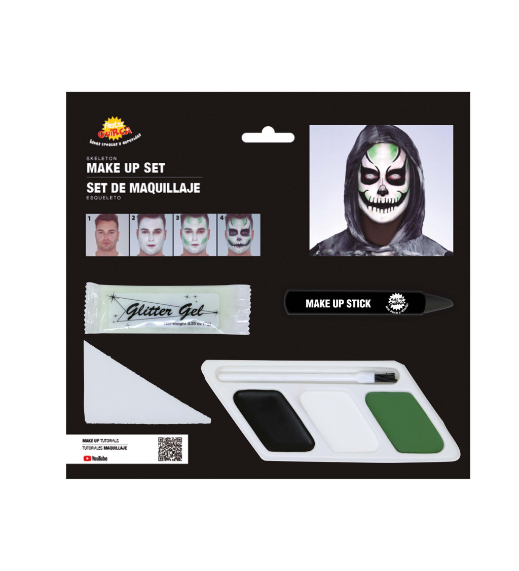 Sada na make-up ve tvaru lebky