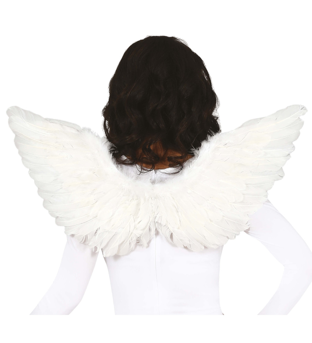 Bílé peříčkové křídla