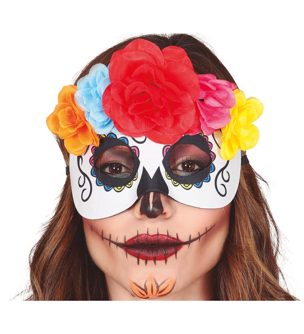 La Catrina s květinami
