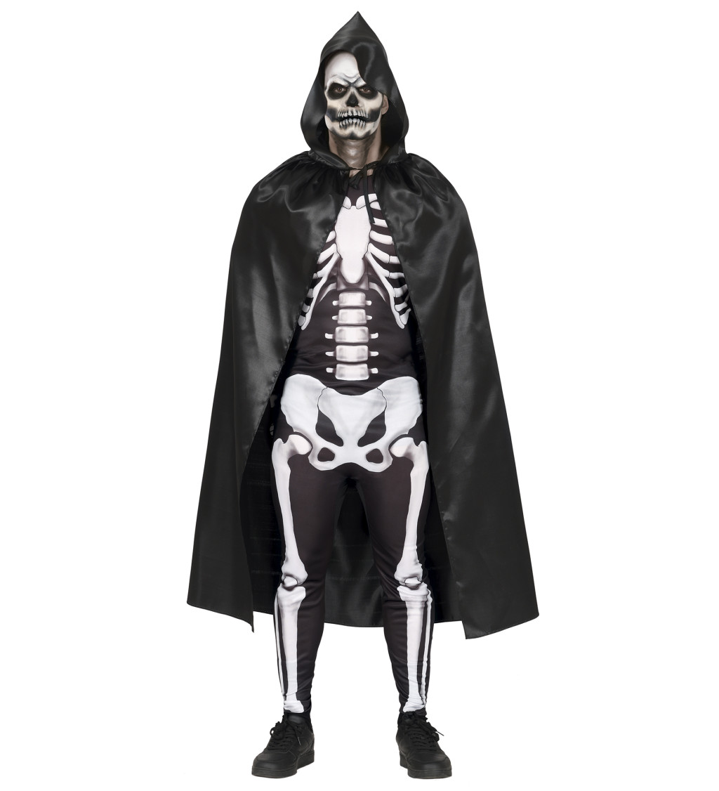 Černý plášť s kapucí