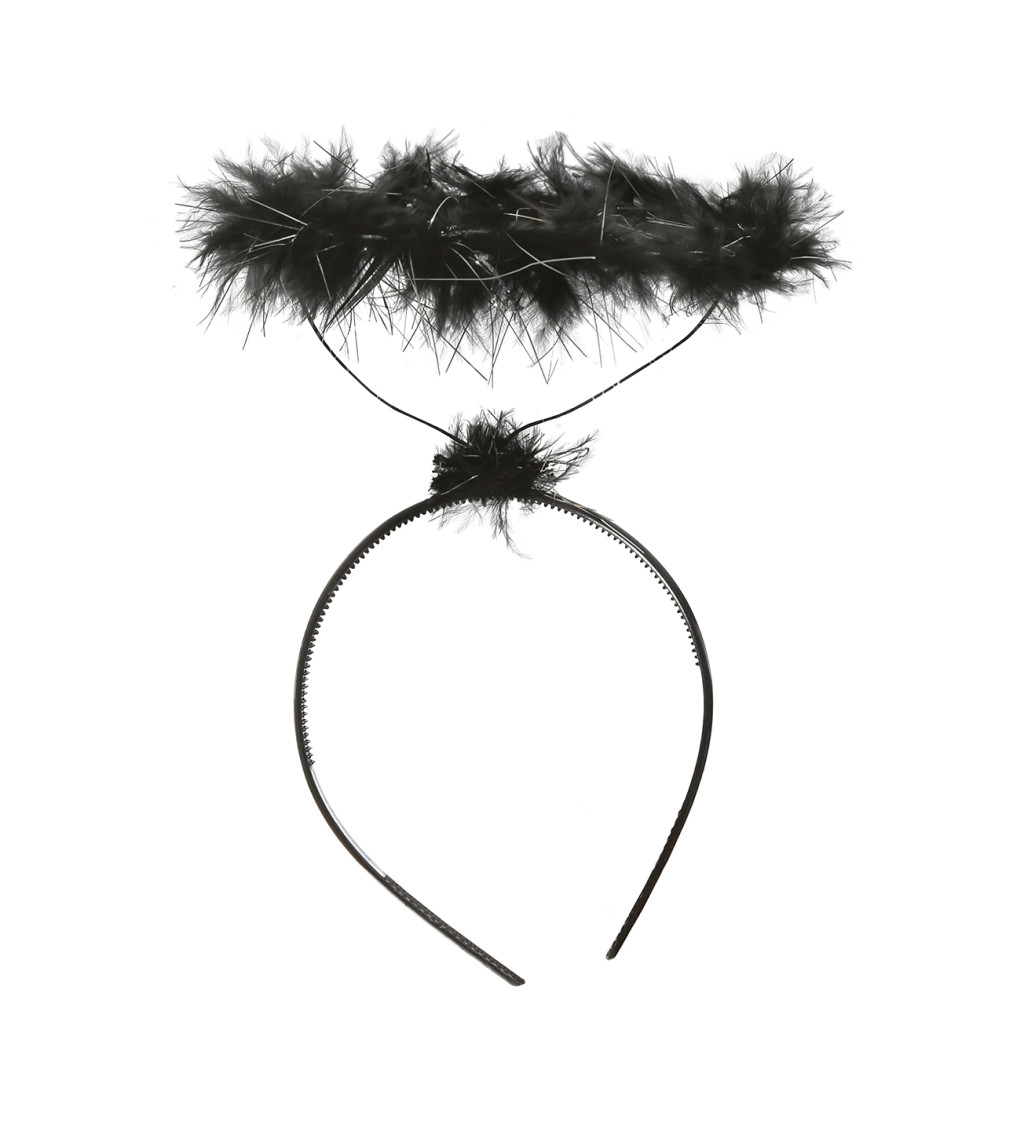 Černý andělský halo čelenka