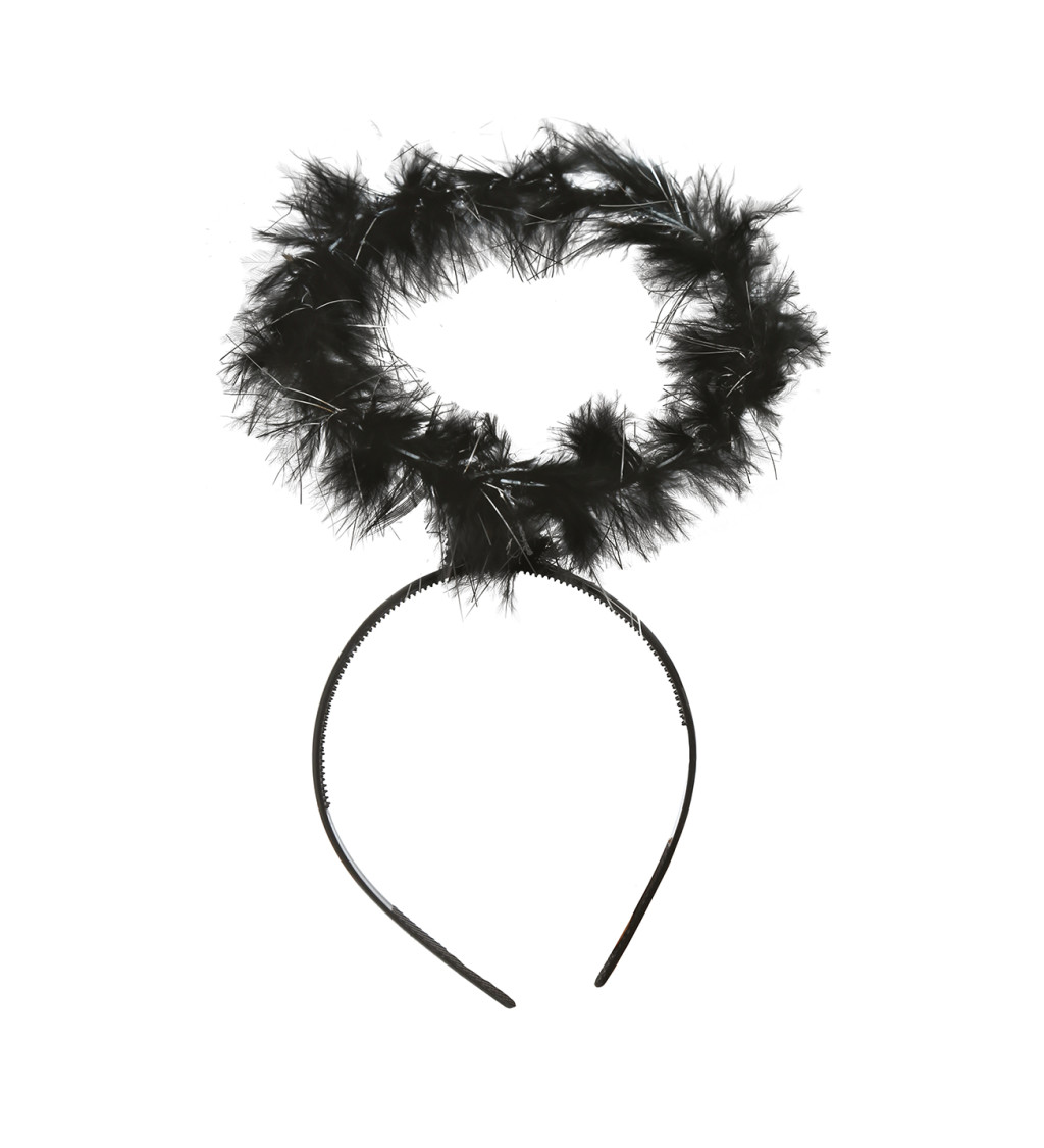 Černý andělský halo čelenka