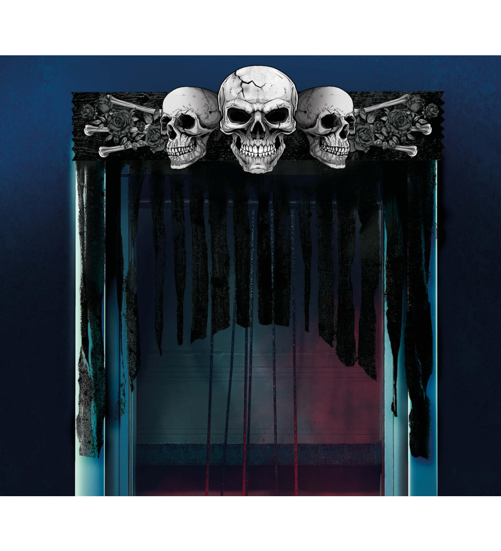 Záclona s lebkami