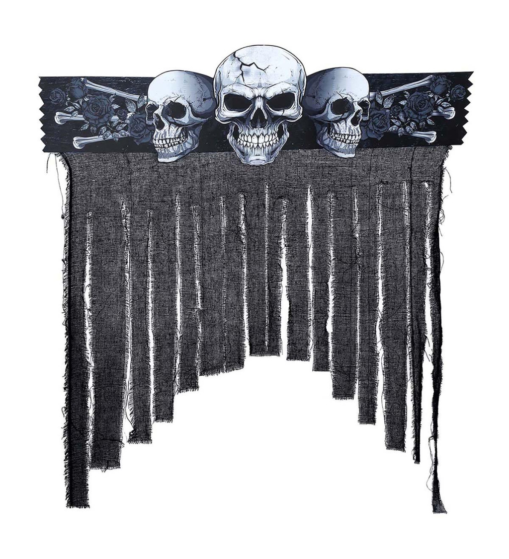 Záclona s lebkami