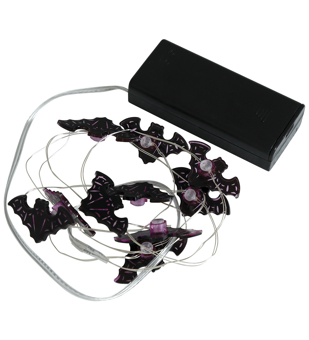 Drátěný věnec s LED netopýry