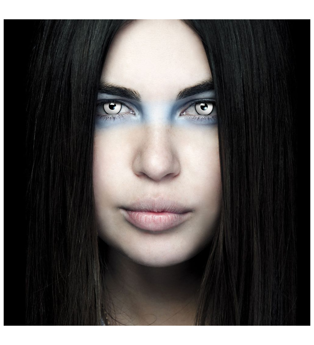 kontaktní čočky jednodenní- bílá