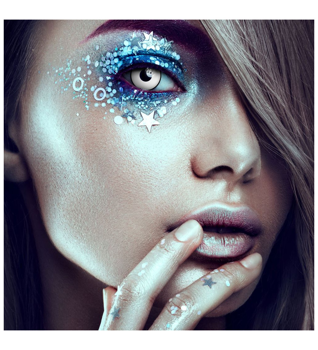 kontaktní čočky jednodenní- bílá