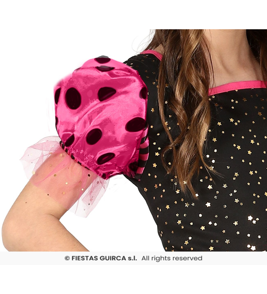 Dětský kostým Růžová čarodějnice