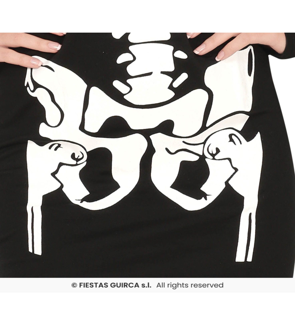 Dámský kostým šaty kostlivec