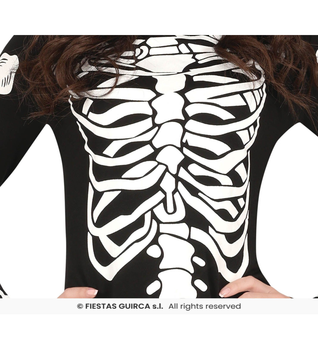 Dámský kostým šaty kostlivec