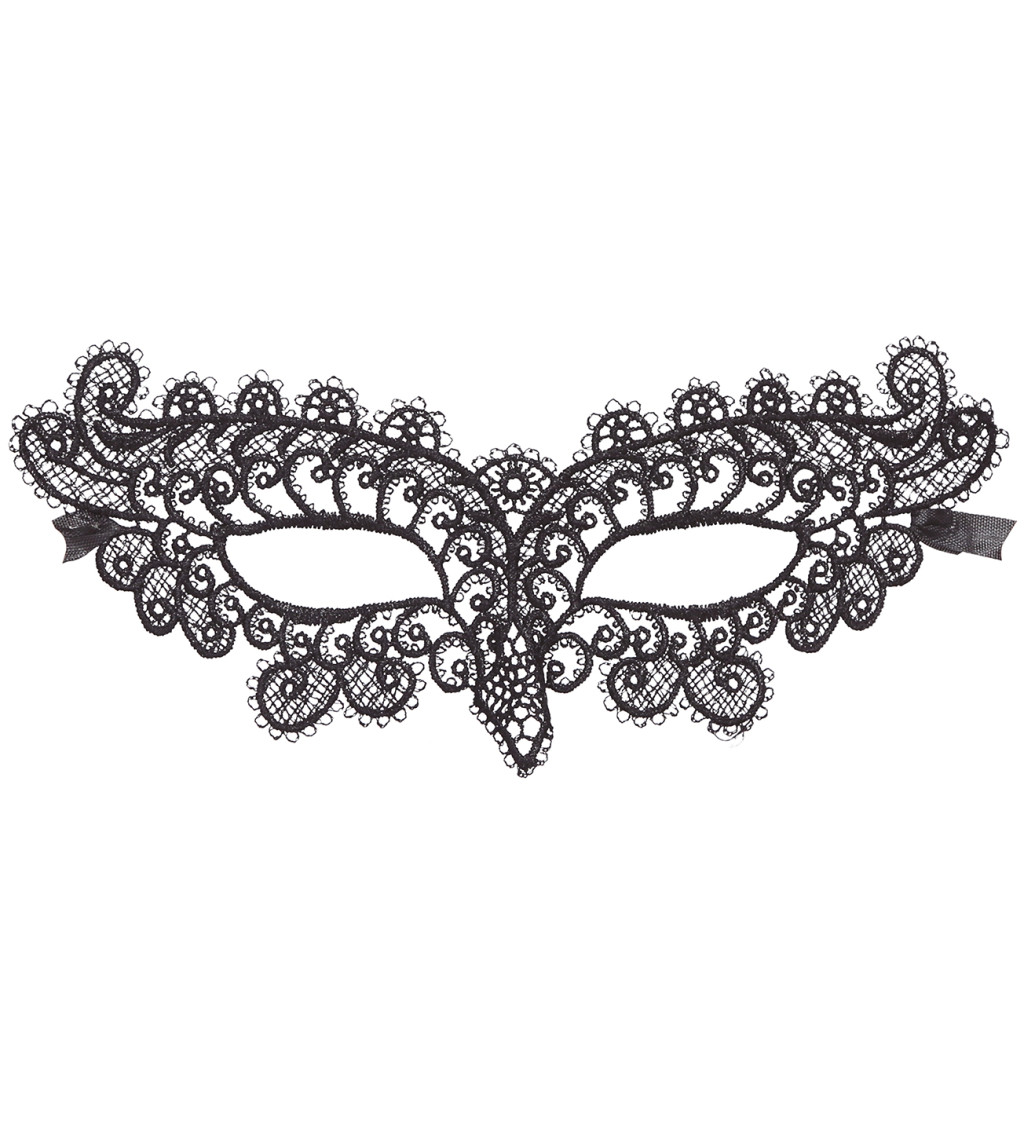 Vyšívaná maska - černá