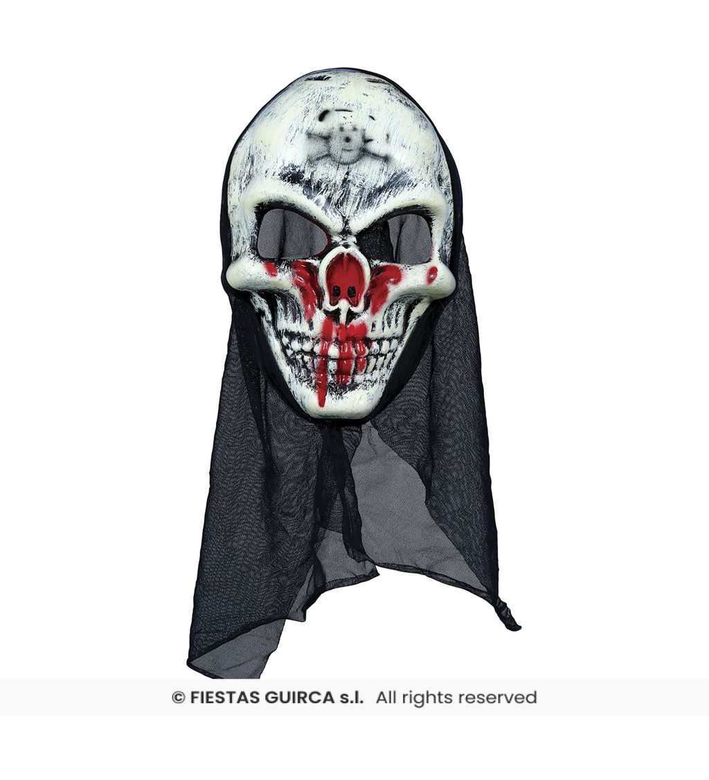 Maska lebky s kápí