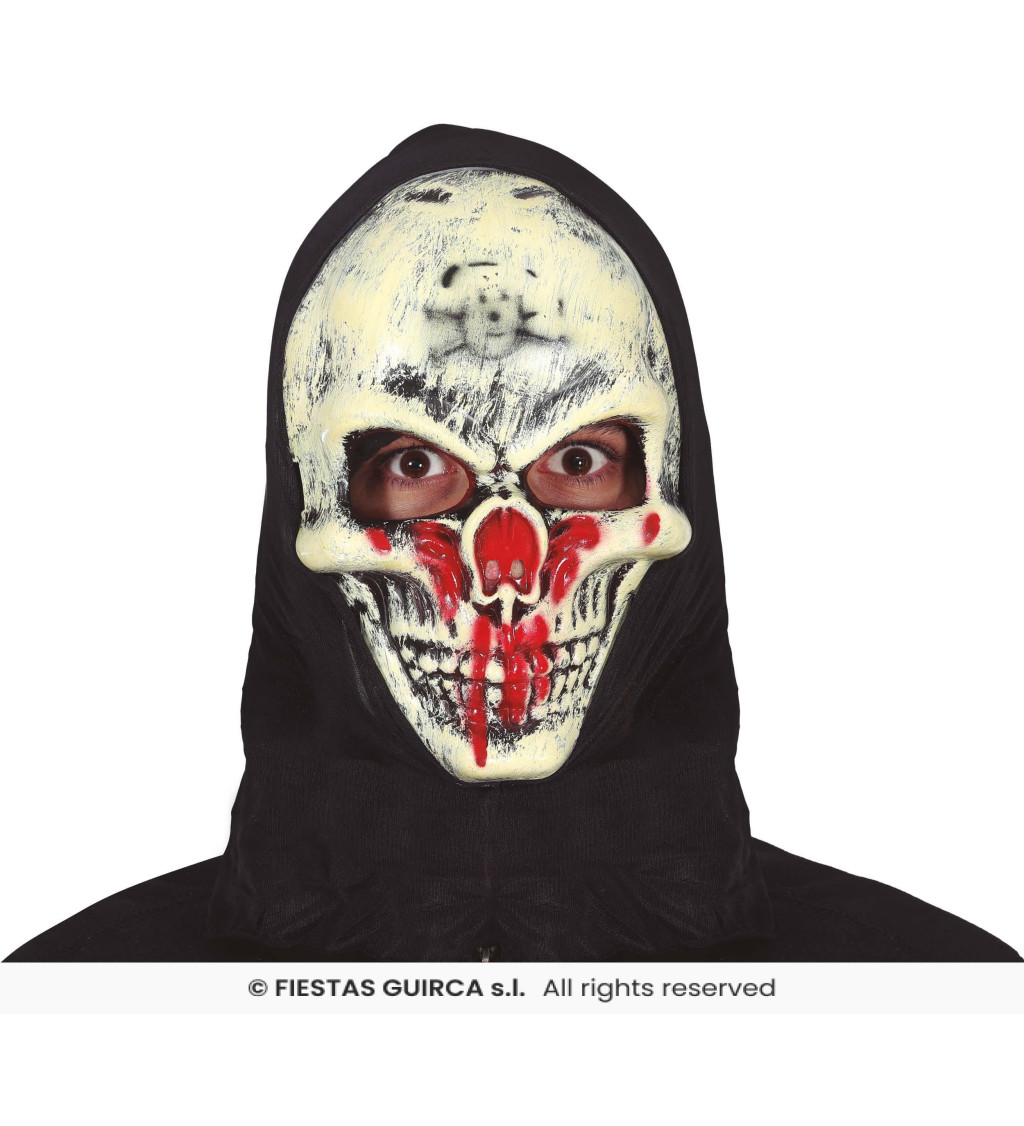 Maska lebky s kápí
