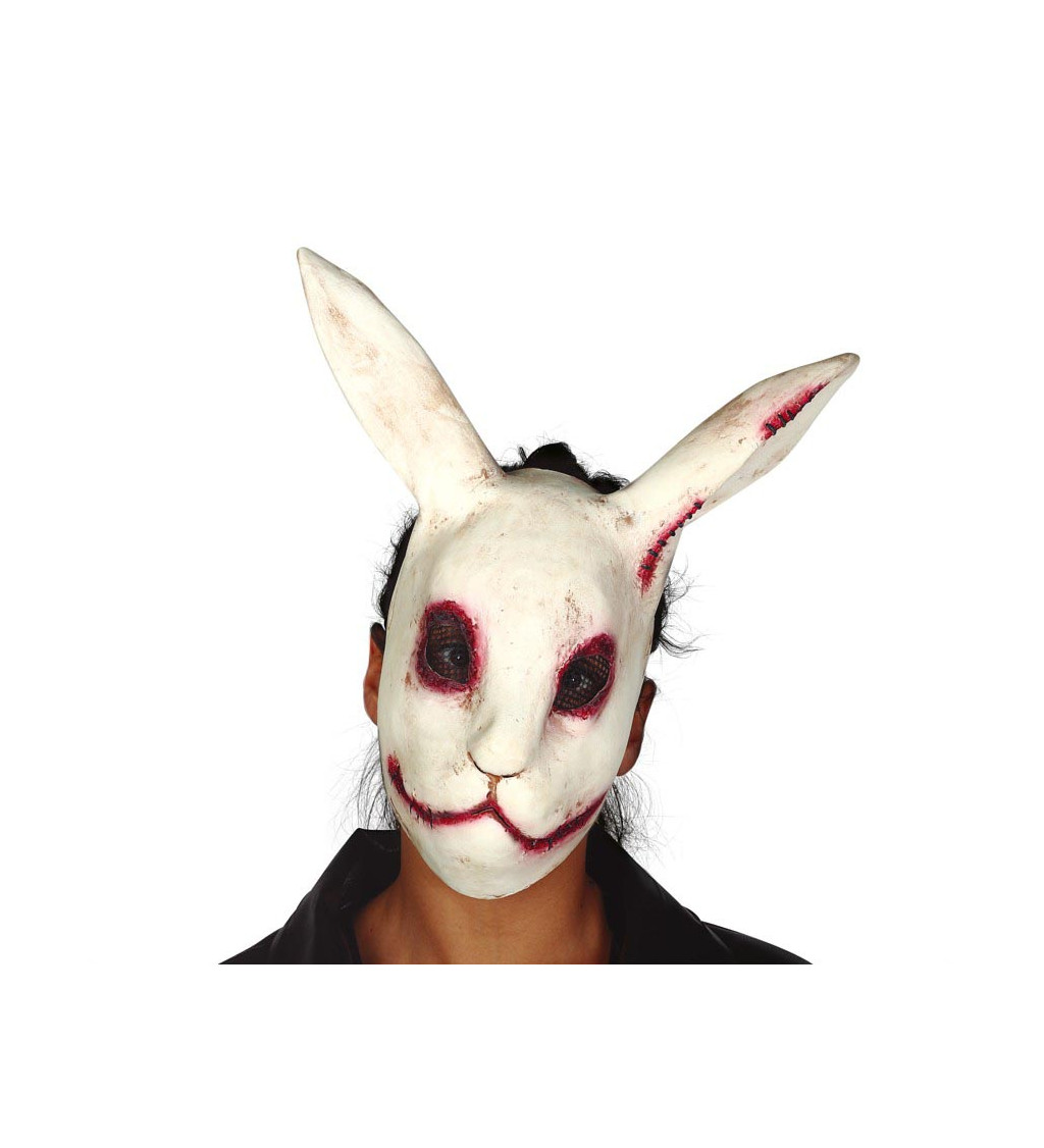 Latexová strašidelná maska králíka