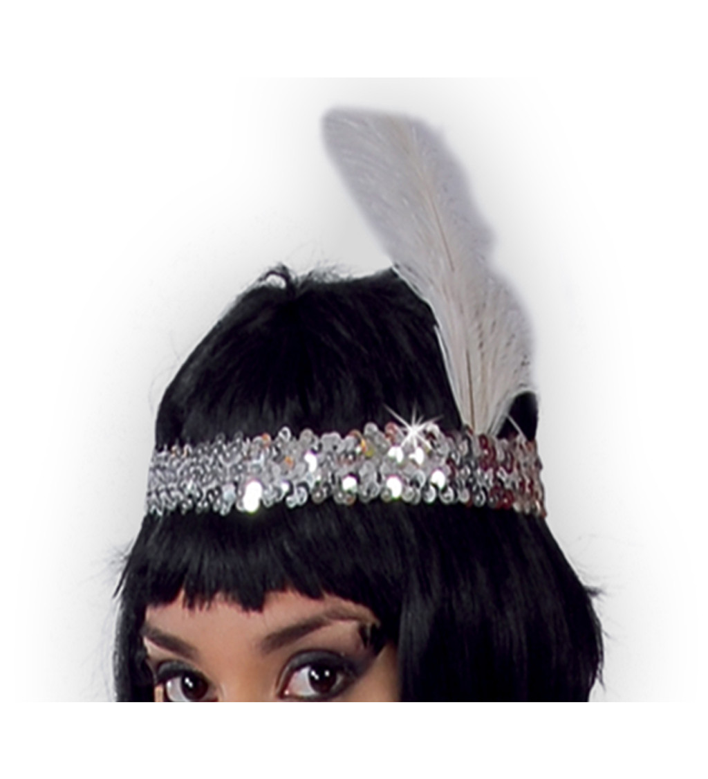 Dámský kostým - Charleston stříbrné