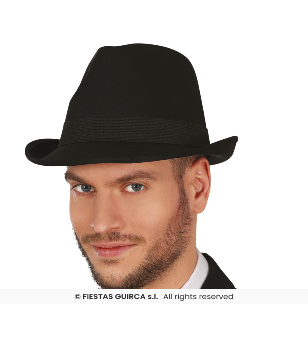 Klobouk - černý gangsterský