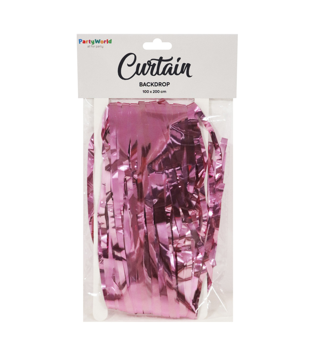 Party závěs fóliový růžový