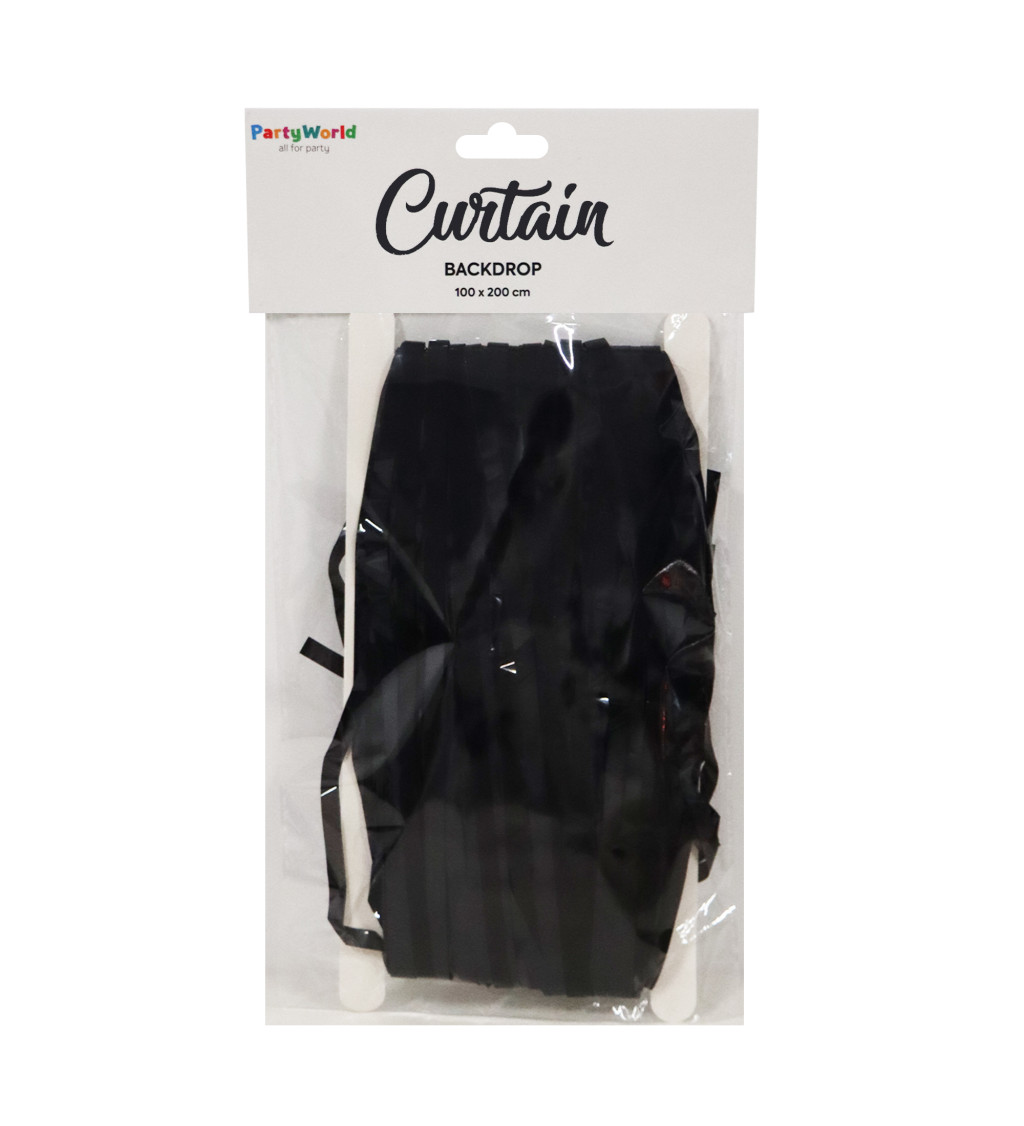 Party závěs fóliový černý