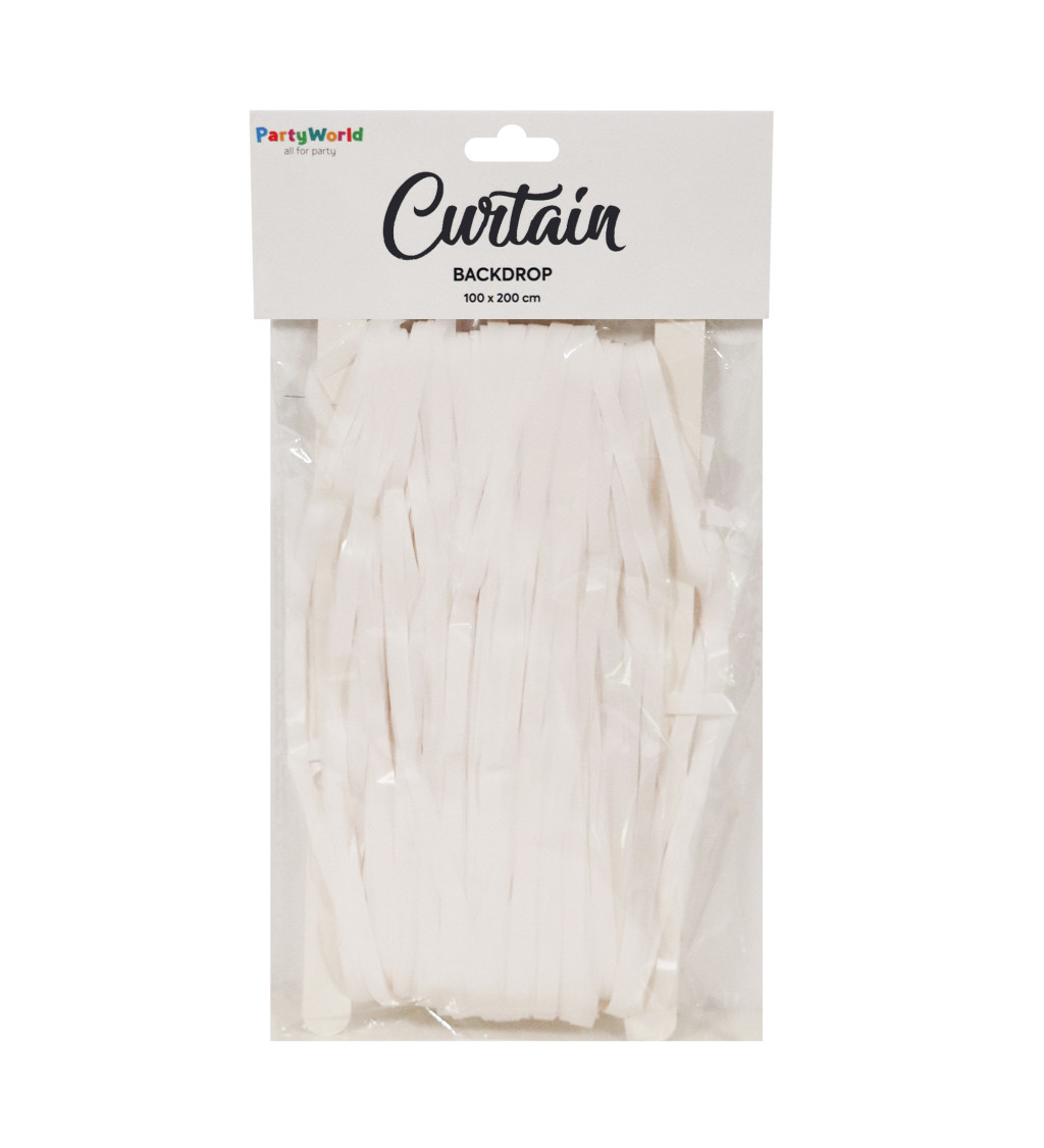 Party závěs fóliový bílý