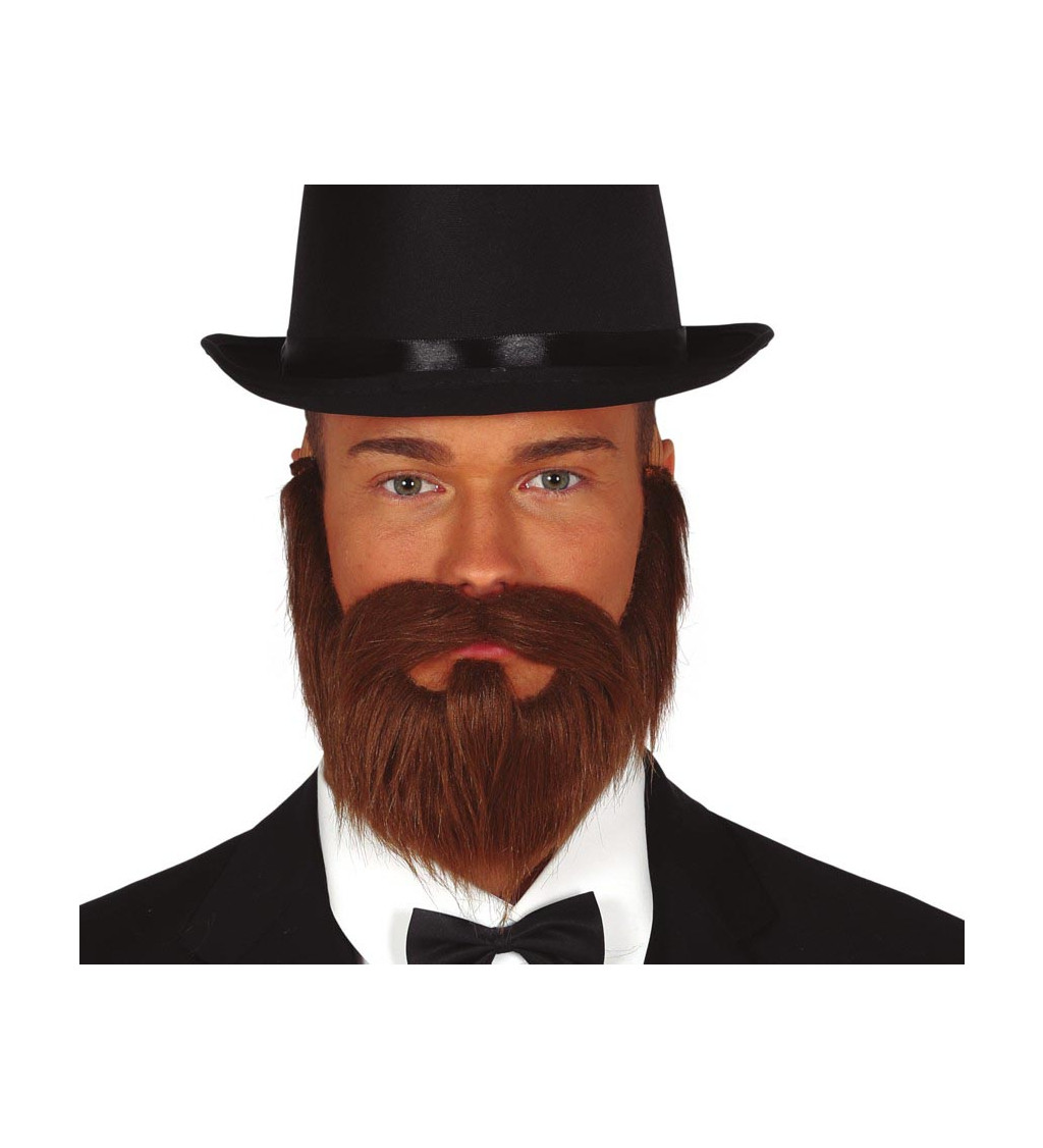 Vousy a knír – hnědé