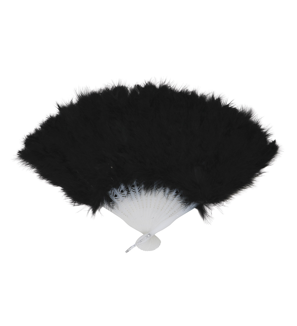 Peříčkový vějíř - černý